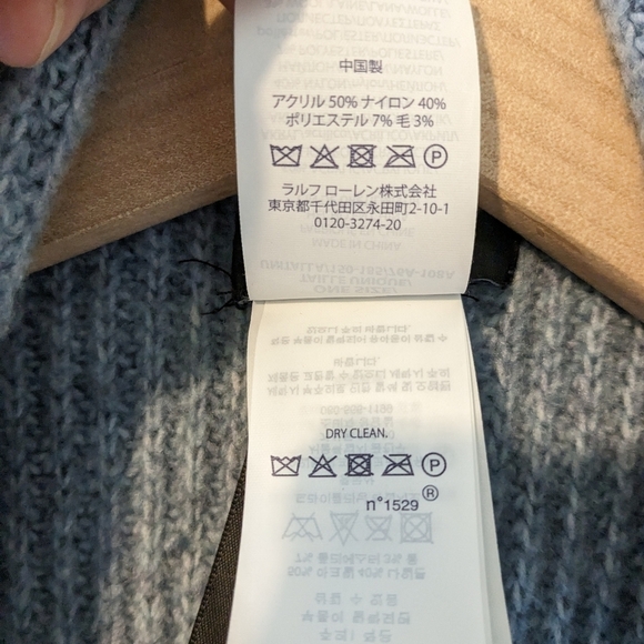 LRL Fringe Knit Kimono Wrap Poncho - Picture 9 of 9